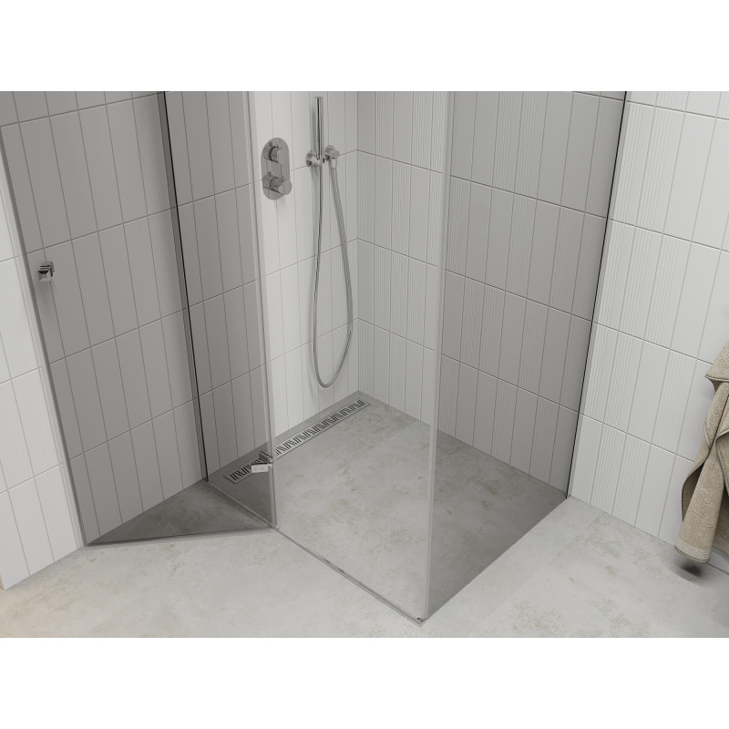 Mexen Roma cabine de douche articulée 110 x 100 cm, transparent, chrome - 854-110-100-01-00