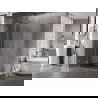 Mexen Lunar L Duo cabine de douche à charnière 100 x 85 cm, transparent, nickel brossé - 834L-100L-085P-97-00
