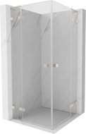 Mexen Lunar L Duo cabine de douche à battant 100 x 100 cm, transparent, nickel brossé - 834L-100L-100P-97-00