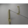 Mexen Lunar cabine de douche pivotante gauche 85 x 70 cm, transparent, doré - 834-085-070-50-00-L