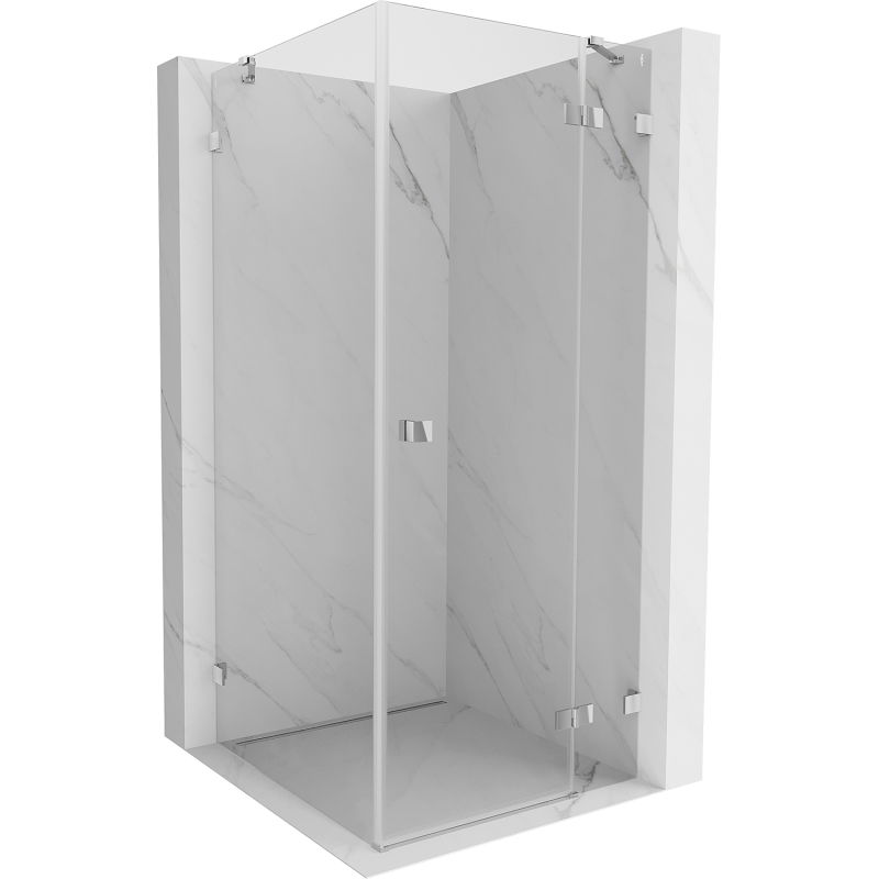 Mexen Lunar cabine de douche pivotante droite 70 x 70 cm, transparent, chromé - 834-070-070-01-00-P