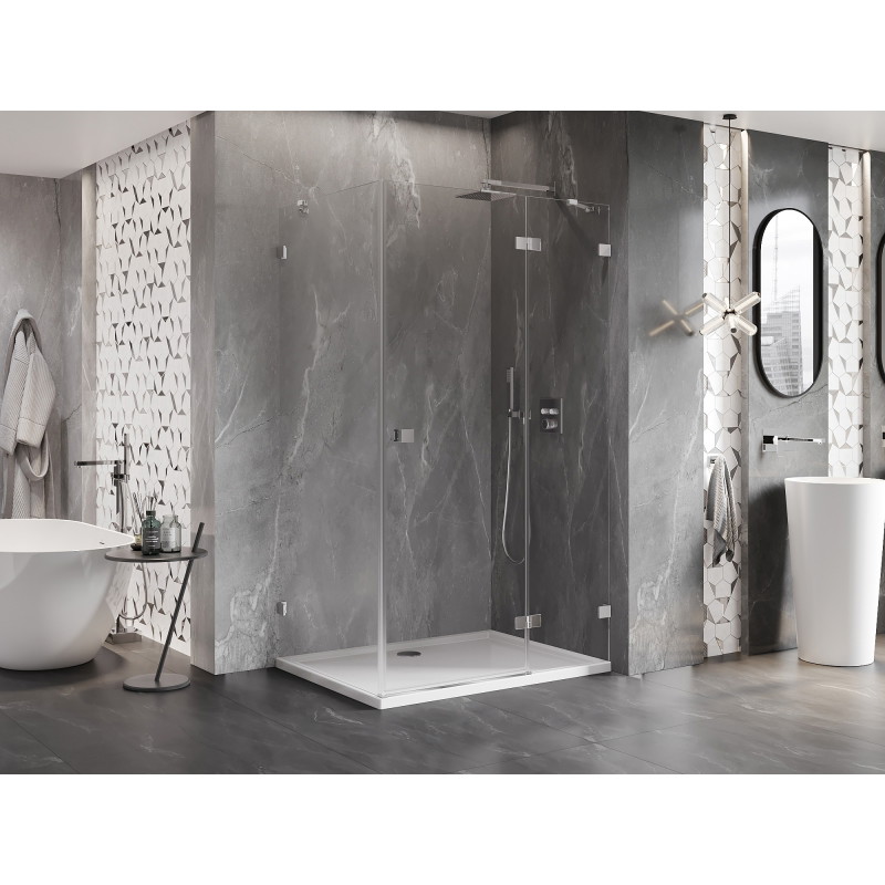 Mexen Lunar cabine de douche pivotante droite 95 x 80 cm, transparent, chrome - 834-095-080-01-00-P