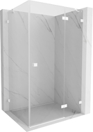 Mexen Lunar cabine de douche à charnière droite 100 x 90 cm, transparent, blanc - 834-100-090-20-00-P