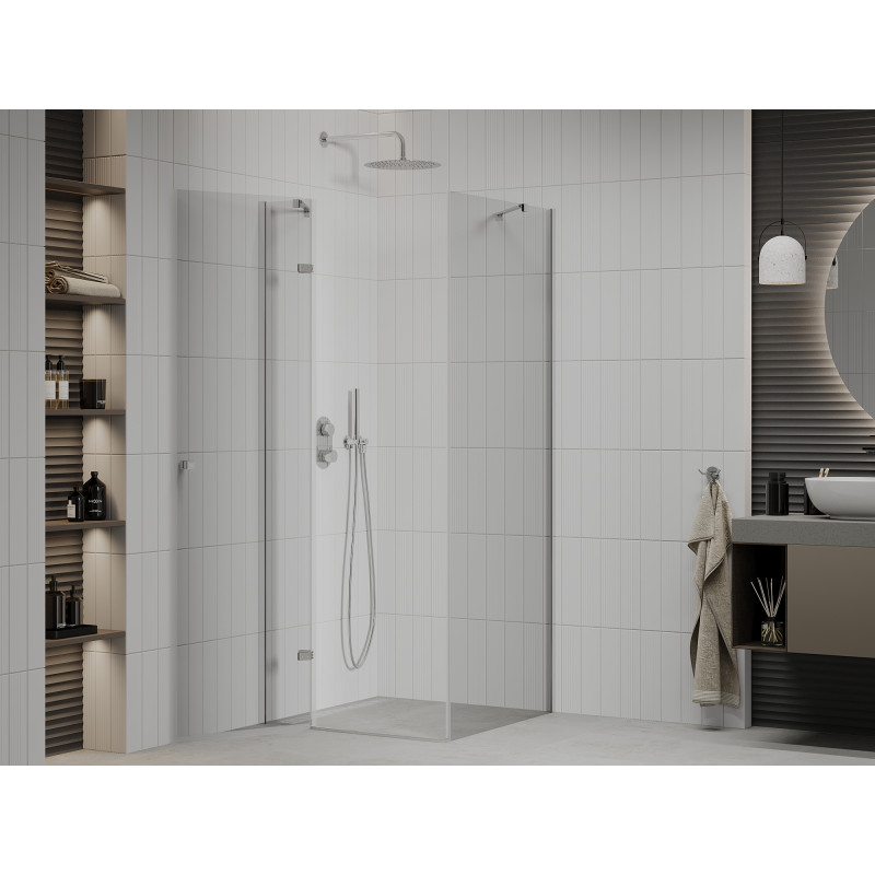 Mexen Roma cabine de douche pivotante 120 x 120 cm, transparent, chrome - 854-120-120-01-00