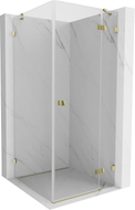 Mexen Lunar cabine de douche battante droite 100 x 100 cm, transparent, or - 834-100-100-50-00-P
