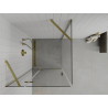 Mexen Roma cabine de douche pivotante 90 x 90 cm, transparente, dorée - 854-090-090-50-00