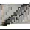 Cabine de douche pivotante Mexen Roma 100 x 100 cm, transparent, dorée - 854-100-100--50-00