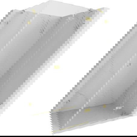 Mexen Lunar cabine de douche pivotante droite 85 x 70 cm, transparent, or brossé - 834-085-070-55-00-P