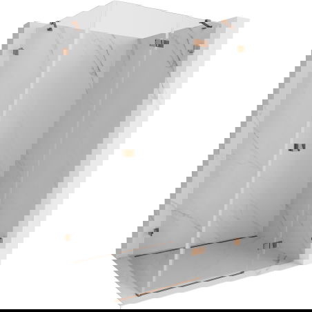 Mexen Lunar cabine de douche à charnière droite 80 x 70 cm, transparent, or rose - 834-080-070-60-00-P