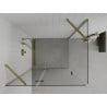 Mexen Roma cabine de douche pivotante 90 x 70 cm, transparent, or - 854-090-070-50-00
