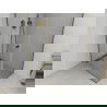 Mexen Roma cabine de douche battante 90 x 80 cm, transparent, or - 854-090-080-50-00