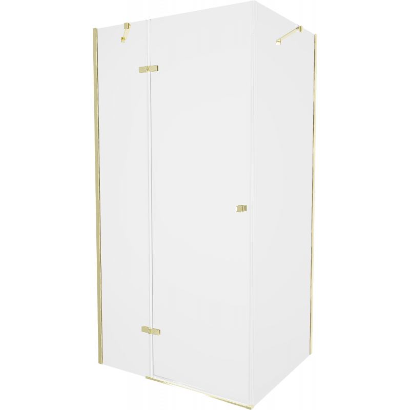 Mexen Roma cabine de douche pivotante 90 x 80 cm, transparent, or - 854-090-080-50-00