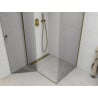 Mexen Roma cabine de douche pivotante 90 x 100 cm, transparent, or - 854-090-100-50-00