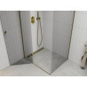 Mexen Roma cabine de douche battante 100 x 70 cm, transparent, doré - 854-100-070-50-00