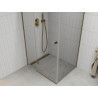 Mexen Roma cabine de douche battante 100 x 70 cm, transparent, doré - 854-100-070-50-00