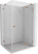 Mexen Lunar cabine de douche battante droite 100 x 80 cm, transparent, cuivre brossé - 834-100-080-65-00-P