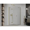 Mexen Roma cabine de douche à charnières 100 x 80 cm, transparente, dorée - 854-100-080--50-00
