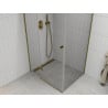 Mexen Roma cabine de douche pivotante 100 x 90 cm, transparent, or - 854-100-090--50-00