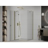 Mexen Roma cabine de douche pivotante 110 x 100 cm, transparent, or - 854-110-100-50-00