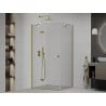 Mexen Roma cabine de douche pivotante 120 x 100 cm, transparente, or - 854-120-100-50-00