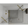 Mexen Roma cabine de douche pivotante 120 x 100 cm, transparente, dorée - 854-120-100-50-00
