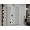 Mexen Roma cabine de douche pivotante 70 x 70 cm, transparente, noire - 854-070-070-70-00