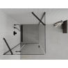 Mexen Roma cabine de douche battante 90 x 90 cm, transparent, noir - 854-090-090-70-00