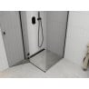 Mexen Roma cabine de douche battante 90 x 90 cm, transparent, noir - 854-090-090-70-00