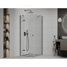 Mexen Roma cabine de douche pivotante 100 x 100 cm, transparente, noire - 854-100-100-70-00