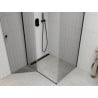 Mexen Roma cabine de douche pivotante 70 x 80 cm, transparente, noire - 854-070-080-70-00