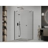 Mexen Roma cabine de douche pivotante 70 x 100 cm, transparente, noire - 854-070-100-70-00