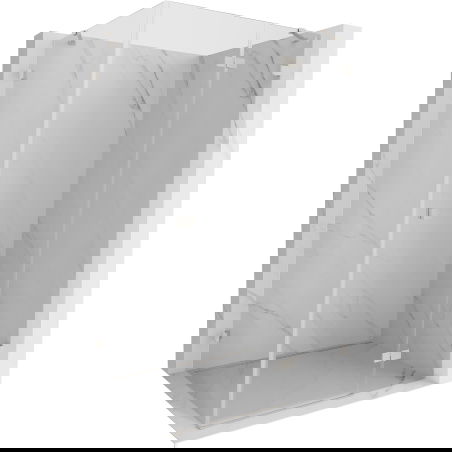 Mexen Lunar cabine de douche battante droite 100 x 70 cm, transparent, nickel brossé - 834-100-070-97-00-P