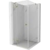 Mexen Lunar cabine de douche pivotante gauche 100 x 100 cm, transparent, doré - 834-100-100-50-00-L
