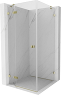 Mexen Lunar cabine de douche pivotante gauche 100 x 100 cm, transparent, doré - 834-100-100-50-00-L