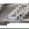 Cabine de douche battante gauche Mexen Lunar T 140 x 70 cm, transparent, chrome - 834T-140-070-01-00-L