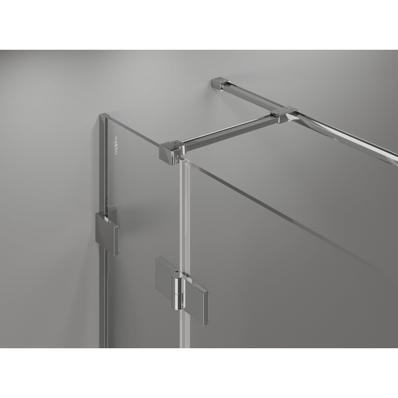 Mexen Lunar T cabine de douche pivotante gauche 140 x 70 cm, transparent, chromé - 834T-140-070-01-00-L