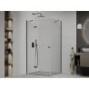 Mexen Roma cabine de douche pivotante 100 x 80 cm, transparent, noire - 854-100-080-70-00