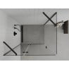 Mexen Roma cabine de douche pivotante 100 x 80 cm, transparent, noire - 854-100-080-70-00