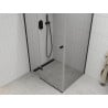 Mexen Roma cabine de douche pivotante 100 x 80 cm, transparent, noire - 854-100-080-70-00
