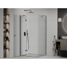 Mexen Roma cabine de douche pivotante 100 x 90 cm, transparente, noire - 854-100-090-70-00