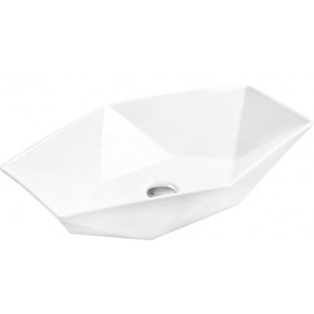 Mexen Elena lavabo sur comptoir 63 x 41 cm, blanc - 21476300