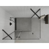 Mexen Roma cabine de douche à charnière 100 x 110 cm, transparente, noire - 854-100-110-70-00