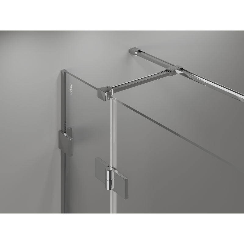 Mexen Lunar T cabine de douche pivotante gauche 125 x 110 cm, transparent, chrome - 834T-125-110-01-00-L