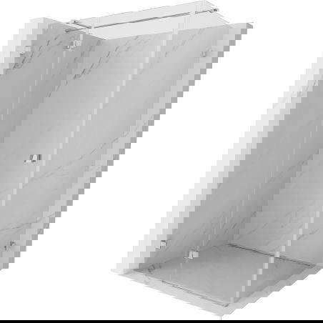 Mexen Lunar T cabine de douche pivotante gauche 130 x 110 cm, transparent, chrome - 834T-130-110-01-00-L