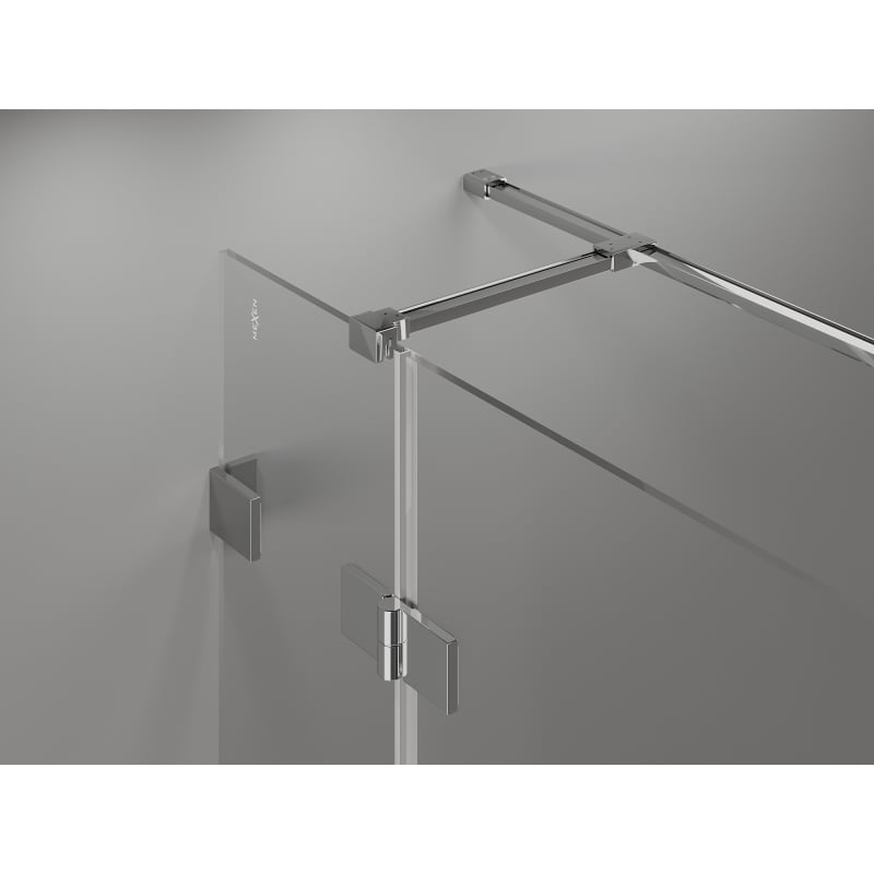 Mexen Lunar T cabine de douche pivotante gauche 135 x 120 cm, transparent, chrome - 834T-135-120-01-00-L