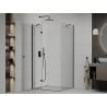 Mexen Roma cabine de douche pivotante 120 x 90 cm, transparente, noire - 854-120-090-70-00