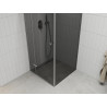 Mexen Roma cabine de douche battante 70 x 70 cm, graphite, chrome - 854-070-070-01-40