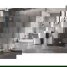 Mexen Lunar L Duo cabine de douche battante 120 x 100 cm, transparent, nickel brossé - 834L-120L-100P-97-00