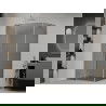Cabine de douche pivote Mexen Roma 70 x 100 cm, graphite, chrome - 854-070-100-01-40