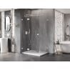 Mexen Lunar T cabine de douche pivotante gauche 130 x 100 cm, transparent, blanc - 834T-130-100-20-00-L